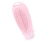 IMIKEYA Flacon Distributeur Silicone Réutilisable pour Shampoing Lotion Voyage Bouteille Vide Pratique pour Produits de Soins Cheveux et Peau Design Élégant Rose