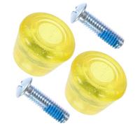 IMIKEYA Freins de Patin à roulettes Professionnels Réglables en Hauteur et Résistants à l'usure avec Vis, 1 Paire de Bouchons de Frein en PU Jaune pour Roller