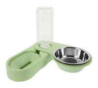 IMIKEYA Gamelle Design Pliable D’Angle Double Bol Acier Inoxydable pour Chat Facile à Transporter Maison et Voyage