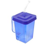 IMIKEYA Gobelet en Verre Résistant à Haute Température 400ml Forme Poubelle Créatif et Pratique pour Boire Café et Citronnade Présent Maison Original
