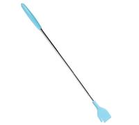 IMIKEYA Gratte-dos Télescopique en Alliage Inoxydable Bleu, Masseur Corporel Portable Manche Extensible, Outil de Massage Dorsal pour Adultes, Soulagement des Démangeaisons, Usage