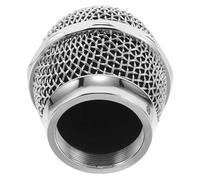 IMIKEYA Grille de Remplacement en Métal Argenté Diamètre 3,1 Cm pour Microphone, Accessoire Micro Polyvalent Maille Fine, pour Concerts et Ktv
