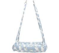 IMIKEYA Hamac Suspendu pour Petits Animaux 1 Pièce avec Litière Intégrée, Hamac Lavable pour Lapin et Cobaye, Lit Confortable Bleu Clair à Motif Ours, Accessoire pour Cage, Repos et Jeu