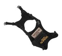 IMIKEYA Harnais Ajustable pour Chat Harnais de Marche pour Chat Gilet Rembourré en Polyester Noir Anti-Fuite Point d'attache de Sécurité Entraînement et Urgences