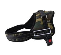 IMIKEYA Harnais pour Chien Grosse Taille en Tissu Confortable Sangle de Poitrine Respirante, Laisse de Dressage Antitraction Adaptée aux Promenades