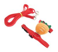 IMIKEYA Harnais pour Lapin et Petit Animal en Nylon Rouge Design sans Manches Confortable, Laisse Réglable pour Promenade en Extérieur, Accessoire Adorable et Pratique