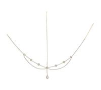 IMIKEYA Head Chain With Sparkling Rhinestones And Drop Pendant Delicate Bridal Headwear Accessory For Weddings And Festivals Versatile Exotic Forehead Jewelry In