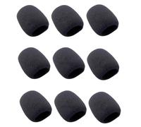IMIKEYA Housse de Micro en Eva Noire 9pcs pour Microphone Protection Anti-vent et Remplacement pour Coussinets Perdus Adaptée aux Interviews et Conférences