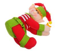 IMIKEYA Hugger Peluche de Noël Décor de Sapin Peluche pour Table et Rideau Ornement de Noël Festif avec Personnage Calinant pour Décoration de Vacances