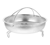 IMIKEYA Insert pour Cuiseur Vapeur en Acier Inoxydable Argenté, Panier Vapeur Rond Compact Poignée, Chauffage Uniforme pour Riz et Maïs, Design Spécial et Finition Soignée Plusieurs styles