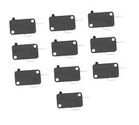 IMIKEYA Interrupteur Fin de Course Normalement Fermé 2 Broches Spdt 10 Pièces pour Porte de Micro-ondes, Cuiseur à Riz et Lave-linge, Bouton Poussoir Micro-ondes, Remplacement Industriel