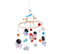 IMIKEYA Joli Mobile Pour Berceau : Astronaute Et Fusée À Suspendre - Mobile En Feutre Doux Avec Étoiles Et Planètes - Suspension Pour Berceau