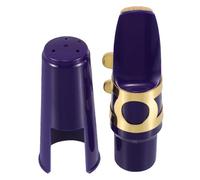 IMIKEYA Kit Accessoires pour Saxophone Alto Bleu avec Ligature Ergonomique et Capuchon Protecteur en Bois et Métal pour Musiciens Exigeants