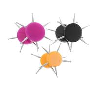 IMIKEYA Kit de 6 Stylos à Points pour Nail Art Manche Acrylique Noir Jaune et Violet Outils Multifonctions pour Sculpture sur Argile Poterie et Application de Strass Accessoires Nail