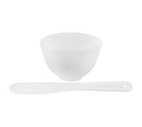IMIKEYA Kit de Mélangeur de Masque Facial 2 Pièces Grand Bol en Silicone Blanc et Spatule, Outil DIY Beauté pour Femmes, Usage Maison et Voyage, Accessoires Cosmétiques Réutilisables