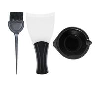 IMIKEYA Kit de Teinture Capillaire 3 Pièces Noir - Bol à Teinture, Pinceau Applicateur et Planche de Coloration - Outil Professionnel pour Salon et Usage Maison, Mélange Facile