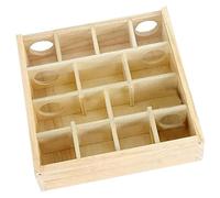 IMIKEYA Labyrinthe pour Hamster en Bois Khaki, Promoteur de Croissance Saine et Prévention de L'obésité pour Petits Rongeurs et Rats