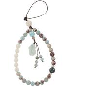 IMIKEYA Lanière de Poignet Téléphone Style Chinois en Agalmatolite Vert | Perles Bodhi Légères, Accent Décoratif, pour Porte-clés et Badges, Usage Bricolage, Finition Verte