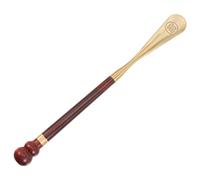 IMIKEYA Long Handle Shoe Horn Ergonomic Accessory Portable Shoe Lifter pour Enfiler des Chaussures sans Effort Pratique et Confortable à Utiliser avec Tête Cuivre pour Seniors et Voyage