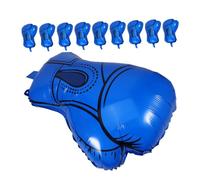 IMIKEYA Lot de 10 ballons bleus en forme de gant de boxe de 50,8 cm pour décorations de fête d'anniversaire, cadeaux de fête sur le thème de la lutte, salle de sport, événements sportifs pour garçons