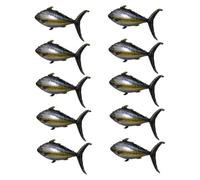 IMIKEYA Lot de 10 Ballons Gonflables Thon en Aluminium 3D Décorations Réalistes pour Fête Anniversaire Thème Mer Accessoires Plage et Piscine Fournitures Fête Poisson