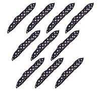 IMIKEYA Lot de 10 Bigoudis en Éponge Noire pour Cheveux Rouleaux de Curling Doux sans Chaleur Accessoires Coiffure DIY pour Dormir Création de Boucles Ondulées et Naturelles Usage