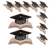 IMIKEYA Lot de 10 Broches en Alliage de Zinc 2026 Insigne de Chapeau de Graduation Épingle à Bijoux de Remise de Diplôme pour Paquet à Dos, Vêtements et Vestes, Présent Fin D'année