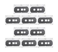 IMIKEYA Lot de 10 Cassettes Audio Vierges 30 Format Compact Style Rétro Polyvalentes pour Enregistrements Personnels Musique et Cours pour DIY et Présents Originaux