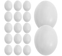 IMIKEYA Lot de 10 Faux Œufs de Pinson en Plastique Blanc, Accessoire Réaliste pour Oiseaux Munia et Perruches, Outil de Reproduction pour Gérer Le Taux de Ponte