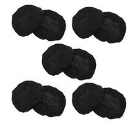 IMIKEYA Lot de 10 Housses de Protection pour Coussinets d'oreille en Tissu Extensible Noir Grandes Tailles Anti-Poussière Anti-Transpiration Compatibles Casques Audio Jeu Aviation