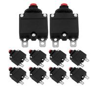 IMIKEYA Lot de 10 interrupteurs à bouton-poussoir de réarmement manuel pour disjoncteur - Protection contre les surcharges de moteurs électriques - Accessoires de protection thermique pour la
