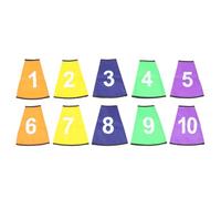 IMIKEYA Lot de 10 Manchons Protecteurs en Polyester Numéros Lumineux pour Cônes D'entraînement de Basketball, sans Odeur, pour Organiser des Parcours D'entraînement