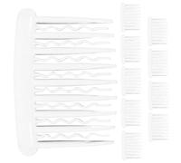 IMIKEYA Lot de 10 Peignes Français Transparents 17 Dents en Plastique Léger 8x5 Cm, Peignes Latéraux pour Coiffure Mariage et Chignon, Accessoires Cheveux Fins et Voiles de Mariée