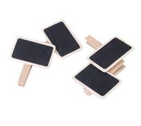 IMIKEYA Lot de 10 Petits Tableaux Noirs Rectangulaires en Bois avec Pince, pour Clips de Notes et Papiers, pour Bureau Cuisine