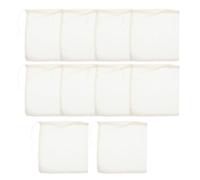 IMIKEYA Lot de 10 Sachets à Épices Réutilisables en Mousseline de Coton Blanc Cordon de Serrage pour Infusion de Vin, Jus et Thé, Filtre Pratique Cuisine