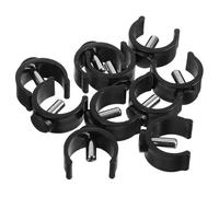 IMIKEYA Lot de 10 Set de Clips en C pour Déambulateurs et Cannes, Goupilles de Fixation en Plastique et Acier, 25/28 Mm, Verrouillage Sécurisé, Accessoires Antidérapants pour Personnes