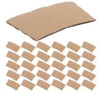 IMIKEYA Lot de 100 Manchons de Protection pour Tasse en Papier Kraft, Résistants la Chaleur, Diamètre 80 Mm, Manchon Anti-brûlure pour Gobelet de Café et Boisson Chaude, Usage Jetable