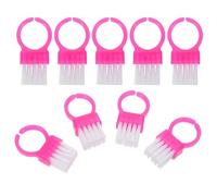 IMIKEYA Lot de 100 set de Brosses Nettoyantes pour Ongles Poils Durs en Plastique Petite Taille Rose Outil de Nettoyage Précis pour Manucure Portable et Ergonomique Maison et Salon