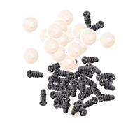 IMIKEYA Lot de 100 Yeux De Sécurité 5 Mm pour Poupées Amigurumi - Yeux en Plastique avec Rondelles pour Créations en Feutrage Et Jouets en Peluche - Noir