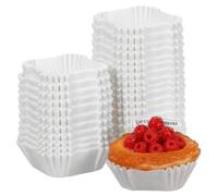 IMIKEYA Lot de 1000 caissettes en papier carrées pour cupcakes, petits gâteaux, desserts, muffins, pour mariage, anniversaire, maison, fête, blanc, F01611BDUK0C14ZLK5