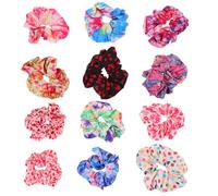 IMIKEYA Lot de 12 Élastiques à Cheveux Grands 16 CM en Tissu Tie-Dye Accessoires pour Cheveux Épais pour Femmes et Adolescentes pour Coiffures Sportives et Occasions Spéciales
