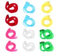 IMIKEYA Lot de 12 Extensions de Cheveux Bouclés en Fibre Haute Température Postiches D’Une Seule Pièce Multicolores pour Coiffure Festive et Quotidienne