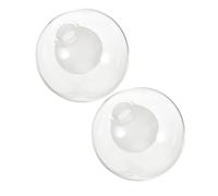 IMIKEYA Lot de 2 abat-jours en verre blanc laiteux de 12 cm de diamètre, design boule en boule pour remplacement d'ampoule G9, couvercles de globe de suspension adaptés pour les luminaires domestiques