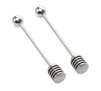 IMIKEYA Lot De 2 Agitateurs À Miel en Acier Inoxydable avec Boule Ronde pour Pot De Miel Faciles À Utiliser pour Le Sirop De Miel