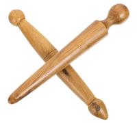 IMIKEYA Lot de 2 Bâtons de Massage des Pieds en Bois Naturel Outil Manuel Compact et Portable Surface Lisse Poli pour Réflexologie Plantaire Soulagement Musculaire à Domicile Voyage