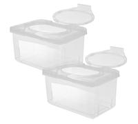 IMIKEYA Lot De 2 Boîtes De Rangement Pour Lingettes Nettoyantes Porte-Lingettes De Voyage Porte-Lingettes Humides Bac À Lingettes Pour Bébé Distributeur De Lingettes De Voyage En