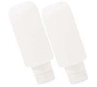 IMIKEYA Lot de 2 Bouteilles de Voyage Rechargeables en Silicone 200ml, Flacons Souples Portables pour Shampooing et Lotion, Trousses de Toilette en Déplacement