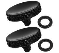 IMIKEYA Lot de 2 Boutons de Déclenchement d'Obturateur pour Appareil Photo Bouton Concave en Alliage d'Aluminium Noir Doucet et Précis Accessoires Compacts pour Photographie