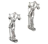 IMIKEYA Lot de 2 Broches Vintage en Alliage Argenté de Statue Grecque, Symbole de Justice, Style Rétro Élégant pour Événements Formels et Costumes