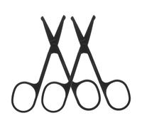 IMIKEYA Lot de 2 Ciseaux de Précision pour Coupe-poils de Nez en Acier Inoxydable Pointes Arrondies Sécurisées Ciseaux de Toilettage Unisexes Portables pour Entretien du Visage et Nez